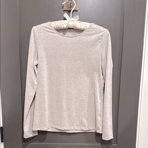 Talbots metallic silver tee size Petite